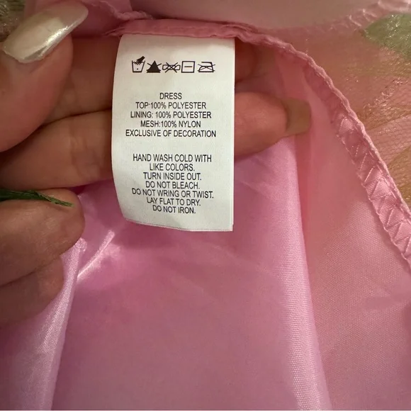 Whimsical Green and Pink Fairy Costume for Kids - Picture 6 of 14